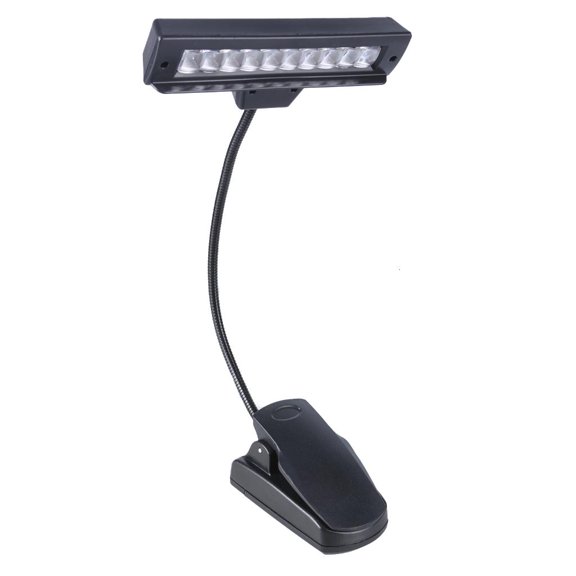 LAIQIEN 10 LED Clip On Light with USB and AA Battery, Perfect for Reading and Camping