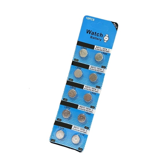 LAIQIEN 10Pieces LR44 AG13 1.5V Button Cell Batteries for Calculators, Cameras, and LED