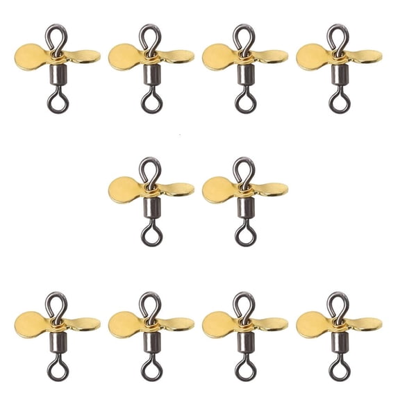 LAIQIEN 10pc Stainless Steel Spinnerbait Props Fly Propeller Spinnerbait Fishing Lures