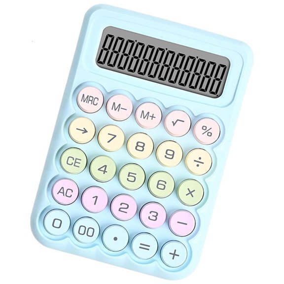 LAIQIEN 12Digit Mechanical Keypad Calculator Easy to Read Screen for Daily Calculations
