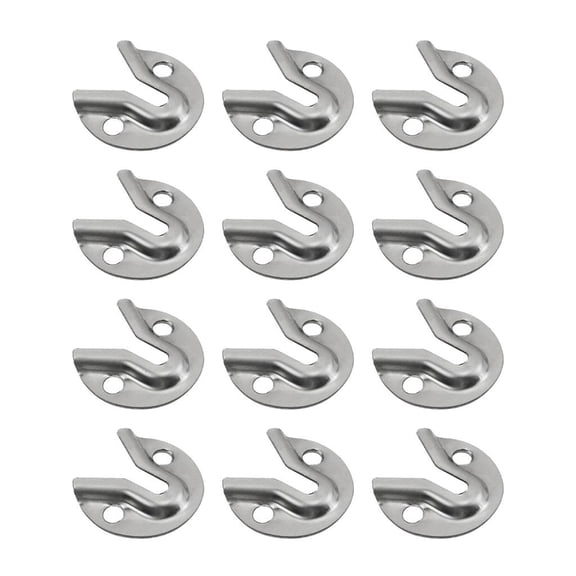 LAIQIEN 12pcs Sturdy Stainless Steel Flush Mount Brackets Frame Hangers for Wall Fixings