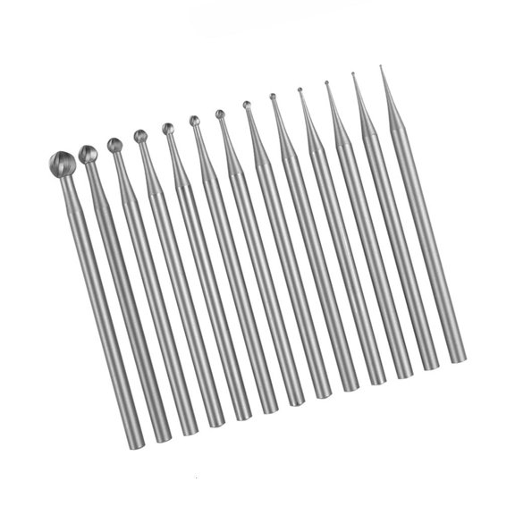 LAIQIEN 13pcs Jewelry Engraving Set Sphericals Carving Bit for Silver Gold Woodworking Craft