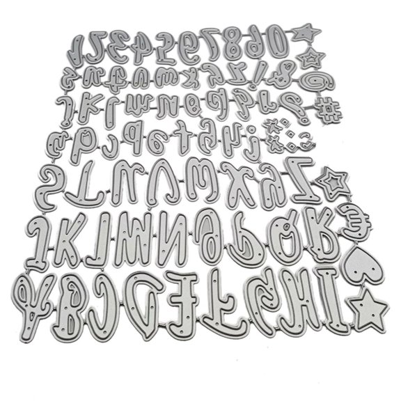 LAIQIEN 26 Alphabet Letters 0-9 Numbers Metal Cutting Dies Stencil DIY Scrapbook Mold