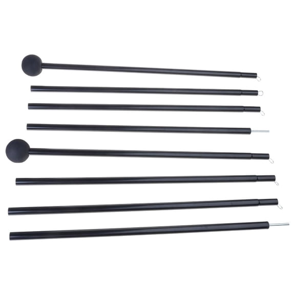 LAIQIEN 2Pcs Folding Beach Tent Poles Light Weight Canopy Poles Adjustable Length Outdoor Awning Support Poles Easy to Install