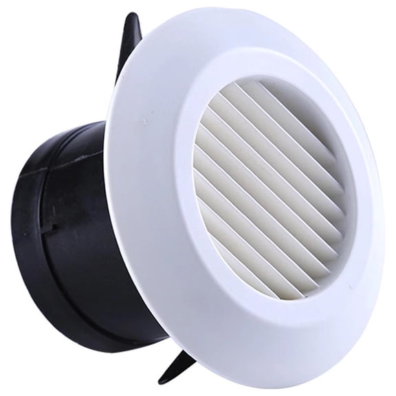 LAIQIEN 3/5 Inch ABS Adjustable Air Vent Round Soffit Exhaust Vent White Inline Duct Fan