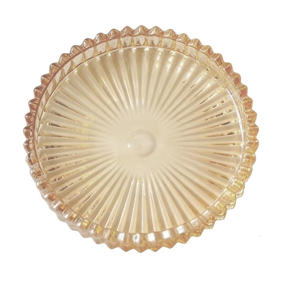 LAIQIEN 3.94" Pillar Candle Holders,Glass Coasters Decorative Candle Plate and Tray Clear Glass Candle Plates for Centerpieces