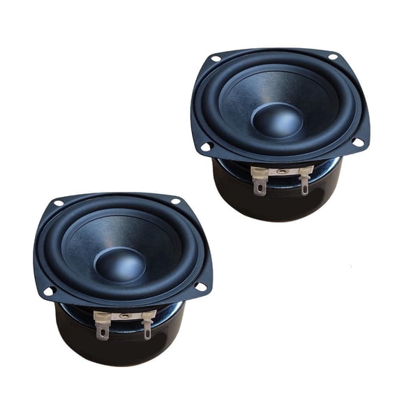LAIQIEN 3Inch Square Speaker with Double Magnet System for Home Theater Car Auditory