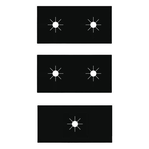 LAIQIEN 3Piece Laminated Stove Pad Set For Kitchen Countertops Food Grade Safe Heat Barrier For Gas Cooktops And Microwave