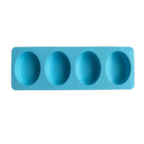 LAIQIEN 4 Cavities Silicone Soap Moulds Candle Making Tools Elliptical Clay Mould Crafts Molds Silicone Material for Hand-Making