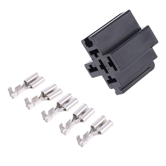 LAIQIEN 40A 5 Pin Relay Connector Socket with 5 x 6.3mm Terminals Car Truck Vehicle Rela