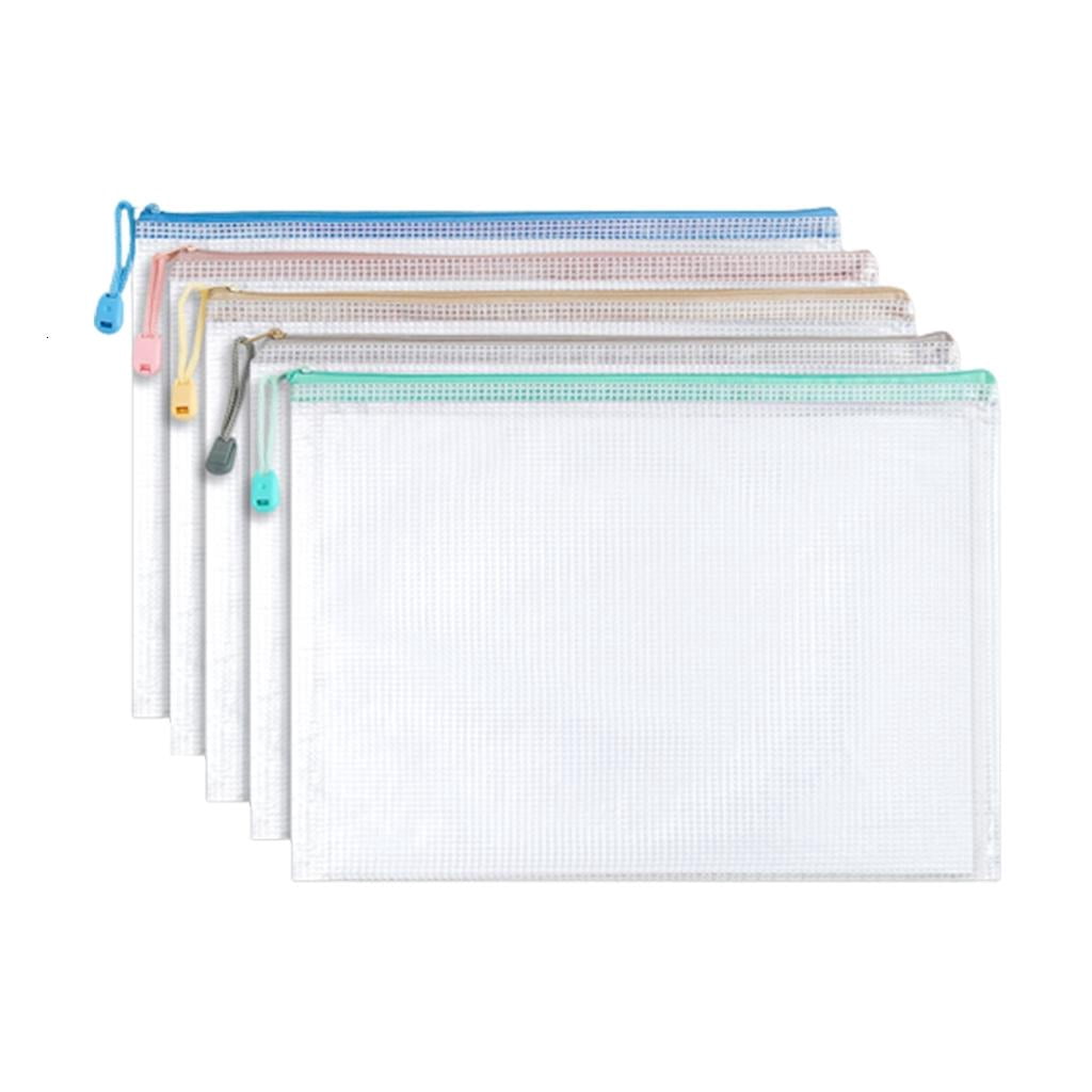 LAIQIEN 5/10/20Pcs Transparent File Bag Letter Size Document Storage ...