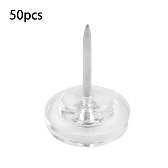 LAIQIEN 50/100PCS Gear-shape Pushpin Map Pin Flat Head Push Pins for Cork Board, Clear Sewing Pin with Box for Fabric Sewing