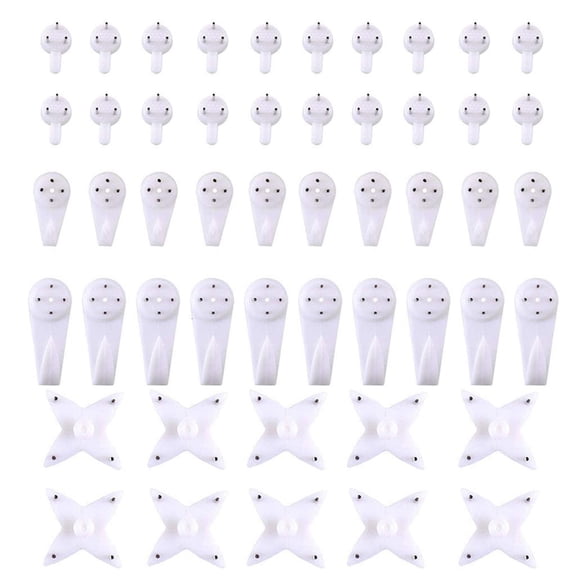 LAIQIEN 50 Pcs/Pack Multi-purpsoe Invisible Wall Hanger Hooks Set Non-trace Pushpins Set