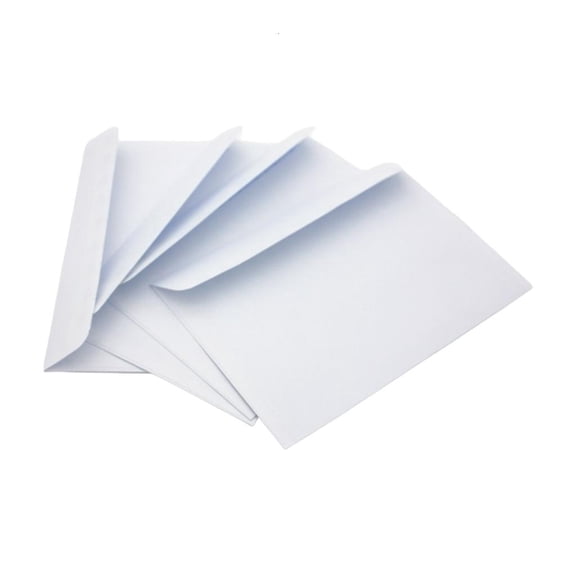 LAIQIEN 50pcs Standard Size Envelopes With Security Liner Tear Resistant White Recycled Paper