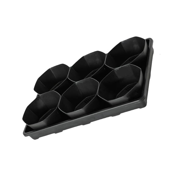 LAIQIEN 6 Cells Plant Pot Trays with 6inch Plant Holder For Home Office Nursery Pots