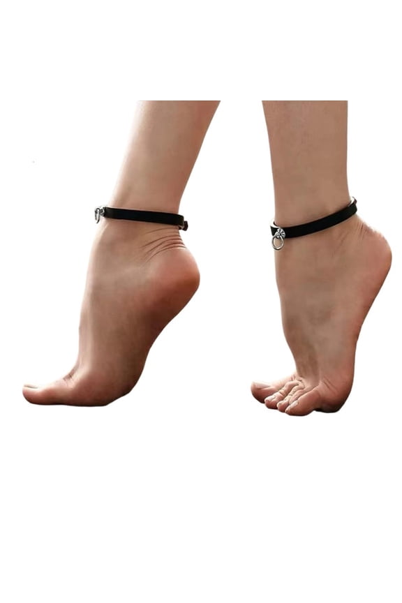 Adjustable Leather Ankle Strap with Soft Inner Lining Anklet Charm Chain Suitable for Comfort and Retro Modern Style