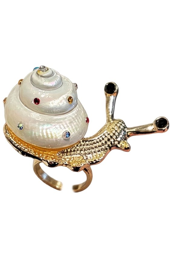 Adjustable Sea Shell Snail Ring Retro Bohemian Fashion Finger Rings Accessory