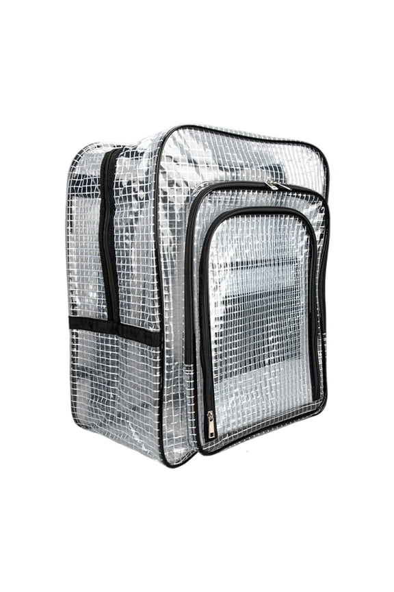Antistatic Clear PVC Backpacks Cleanroom Engineers Tool Bag Daypack Spacious Interior for Work and Travel