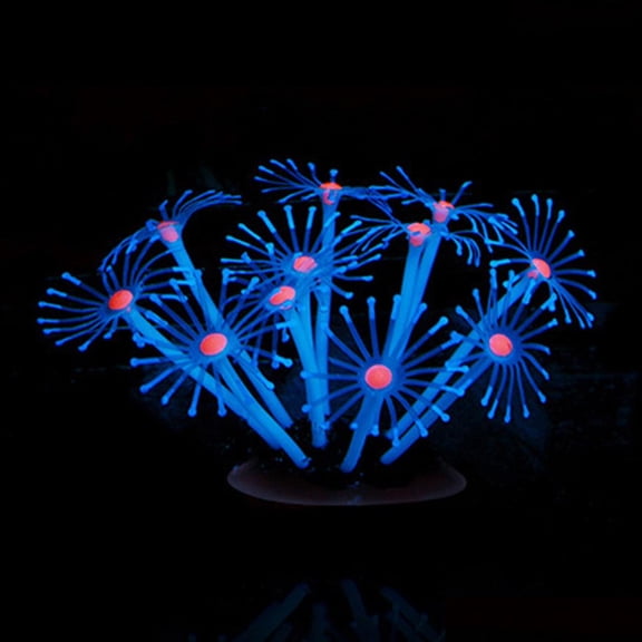LAIQIEN Artificial Coral Silicone Reef Bright Color Ornaments for Fish for Tank Decor