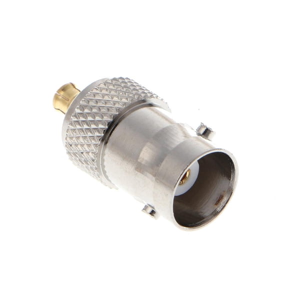 LAIQIEN BNC Female Jack to MCX Male Plug Straight RF Coax Coaxial Connector Adapter