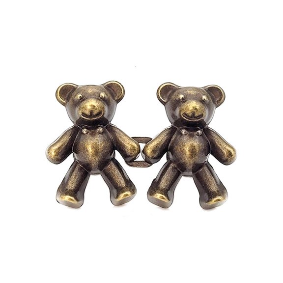 LAIQIEN Bear Shaped Waist Buckle Snap Pants Buckle Extender Jeans Button Attacher Pins