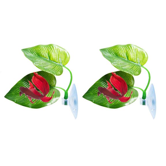 LAIQIEN Betta Fish Leaf Pad Eco-Friendly Plastic Leaves Rest Area for Fish for Tank Simulating Natural Habitat Improves Betta fo