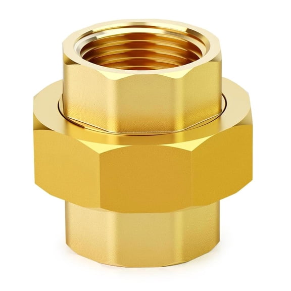 LAIQIEN Brass Pipe Union Connector Coupling with Female Threaded Connects Two Pipes Swivel Union Joint Coupling Pipe Fitting