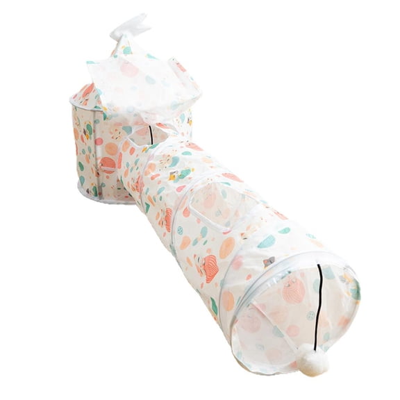 LAIQIEN Cats Toy Tunnel Tube Tunnels Collapsible Kitten Playing Tent Interactive Plush Ball Toy Hideout Cats House for Rabbits