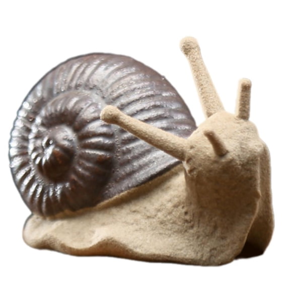 LAIQIEN Ceramics Pottery Small Snail Figure Funny Miniature Snail Model Bonsais Plant Landscape Ornament Desktop Decoration