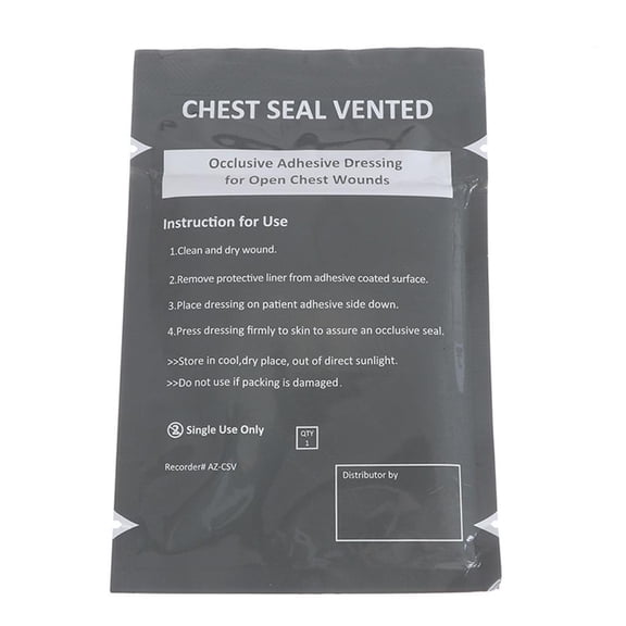 LAIQIEN Chest Seal Vented First aids Patches Outdoor Tool Emergency Trauma Sticker