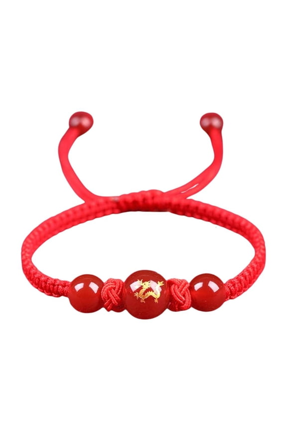 Chinese Snake Red String Bracelets Adjustable Luck Charm Jewelry Stone Bracelet