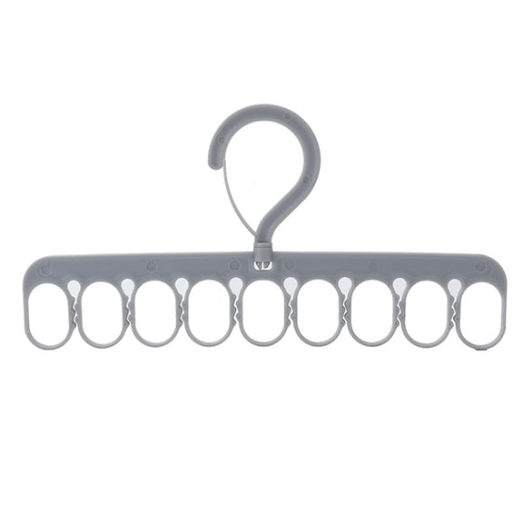 LAIQIEN Clip and Drip Hanger Windproof Drying Rack Clothes Hanger with 8 Clips 9 Rings