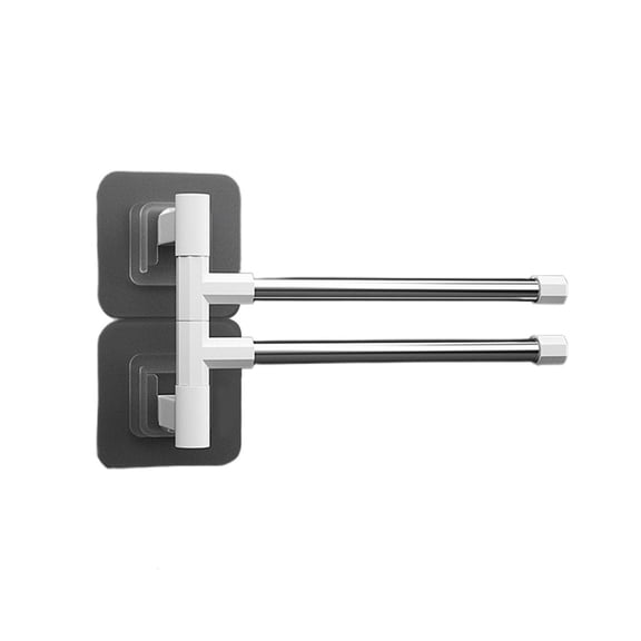 LAIQIEN Creative Swivel Towel Bar Wall Mount Bathroom Towel Rack Holder Storage Organizer Space Saving Towel Rail 2/3/4/5 Ar