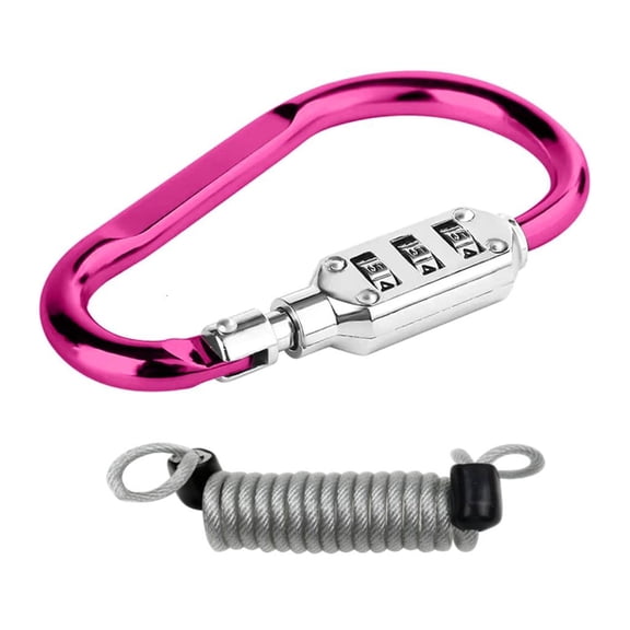 LAIQIEN D-Shaped Code Lock for Bike Security Cable Lock, Outdoor Lock Combination Locks