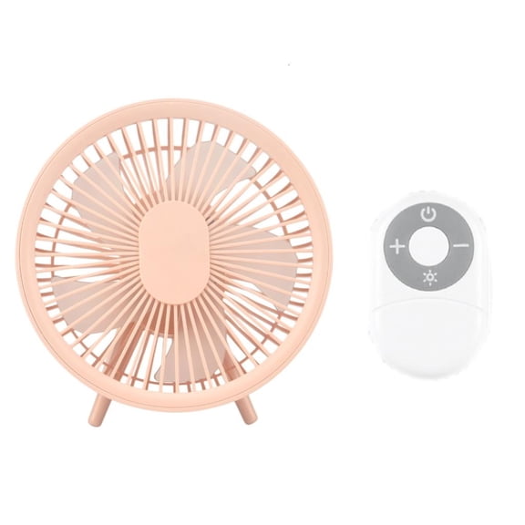 LAIQIEN Desk Fan USB Rechargeable Portable Fan with Remote Control 4 Speed Camping Fan