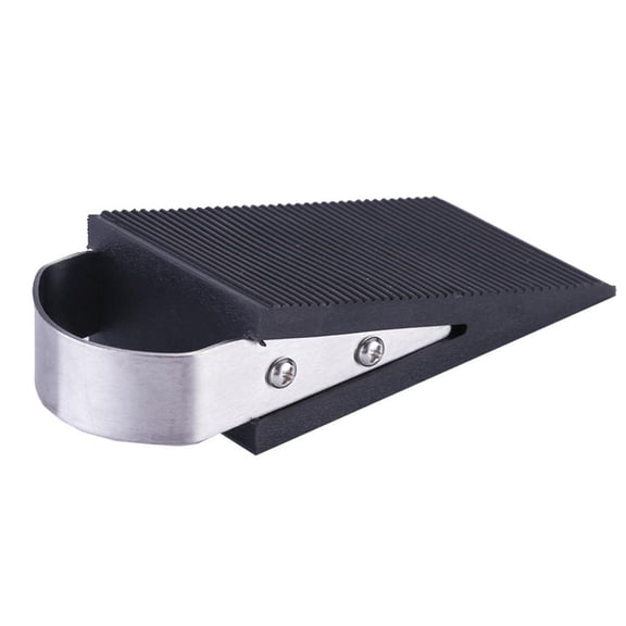LAIQIEN Door Stopper with Rubber & Stainless Steel Wedge Block Guard 1 Pack Wind Blocker