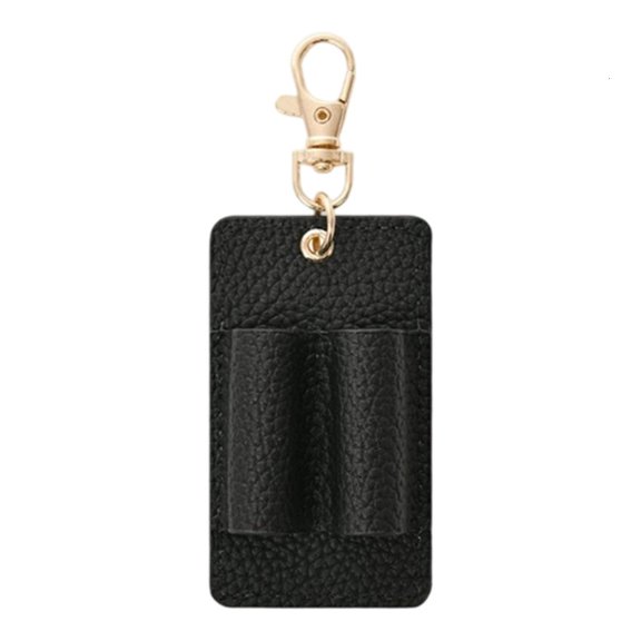 LAIQIEN Double Slots Pen Clip Holder with Removable Keychain For Notebooks Backpacks