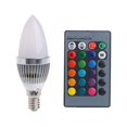 thumbnail image 1 of LAIQIEN E14 3W RGB LED 15 Colors Changing Candle Light Bulb Lamp for w/Remote Control AC, 1 of 18