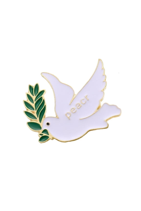 Elegant Peace Doves Brooch Symbolizing Harmonies and Friendship Alloy Texture Stylish Lapel Pin for Various Occasions