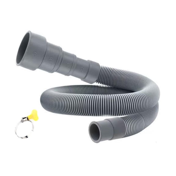 LAIQIEN Extended Washing Machine Drain Hose Long-lasting Steel Rubber Extension Pipe for Most Top Load Front Load Washers Use