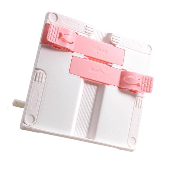 LAIQIEN Folding Plastic Reading Stand Adjustable Textbook Stand with Paper Clip Extendable Arm for Cookbook Tablets Music Score
