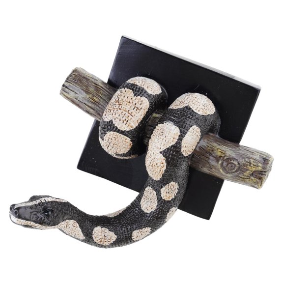 LAIQIEN Golden Snake Wall Mounted Sculpture Hand Painted Resin Snake Figurine Ornament for Home Decoration and Housewarming Gift