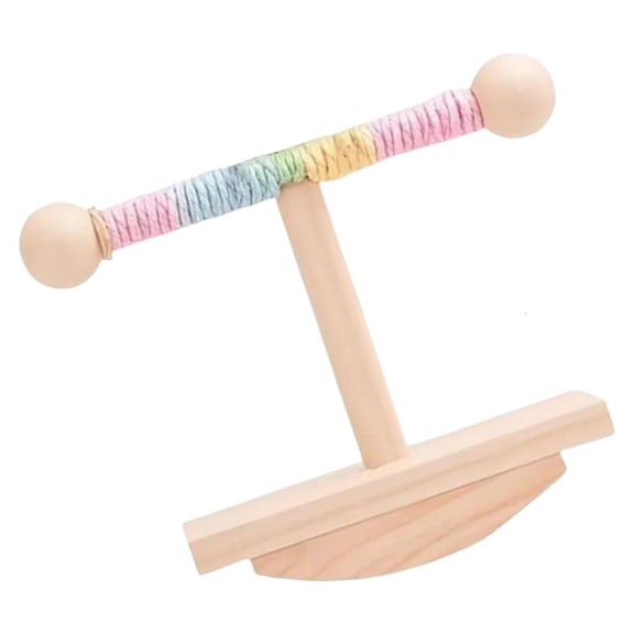LAIQIEN Handmade Wood Bird Perches Exercise Stand Cockatiel Play Toy Stress Reliefs
