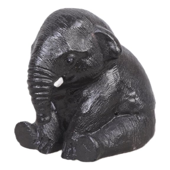 LAIQIEN Handmades Sittings Elephant Ornament Small Teas Pet Mini Cute Statue Room Teas Table Decorations for Teas Lover Friend