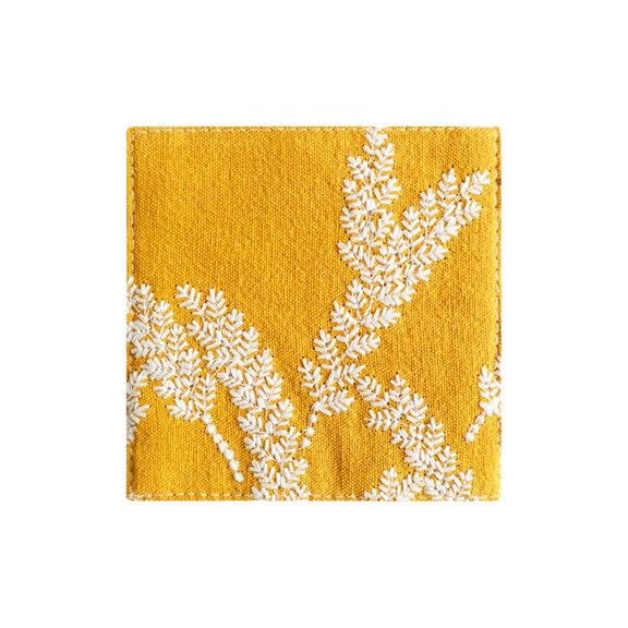 LAIQIEN Heat Resistant Cotton Linen Coasters Table Protectors For Coffee Tables And Bar