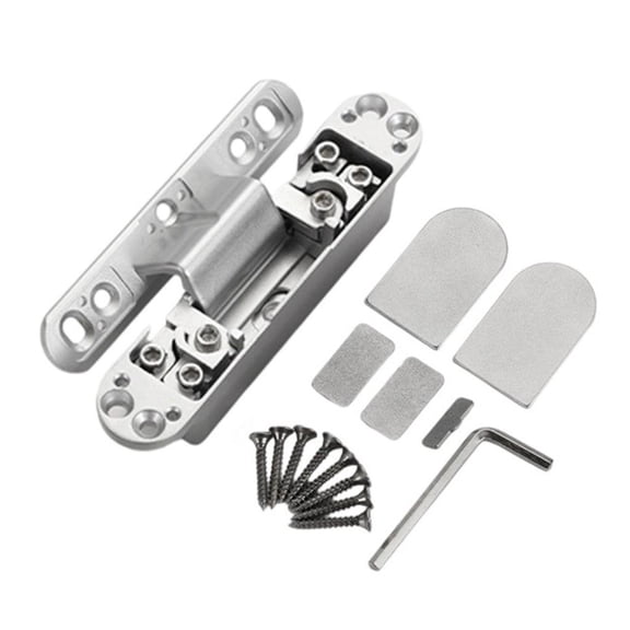 LAIQIEN Invisible Door Hinges 125 Degree Swing Concealed Hinge Heavy Duty Aluminum Alloy Butt Hinge for Wood Door, Folding Door