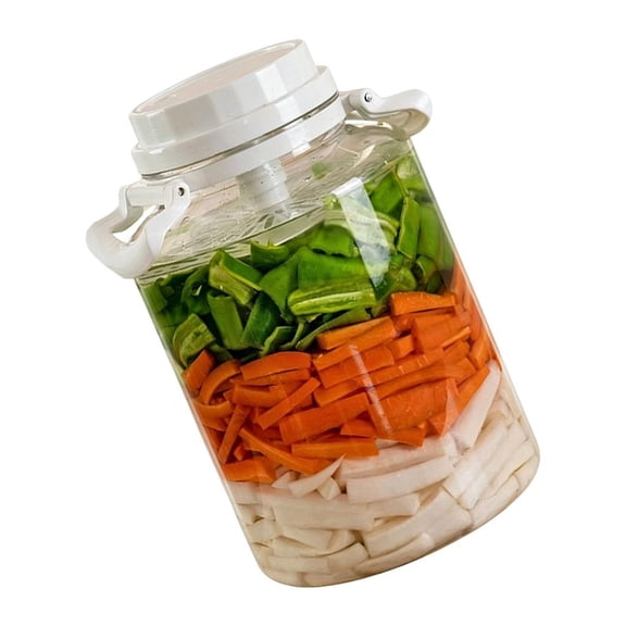 LAIQIEN Kitchen Storage Container With Leakproof Lid Large Pickle Jar With Handle