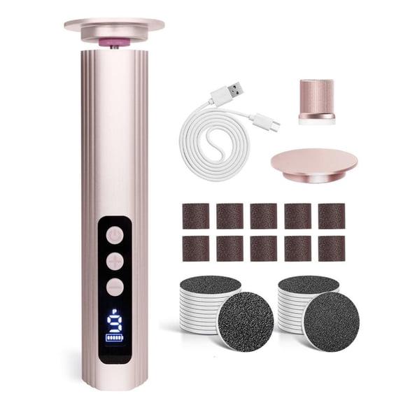 LAIQIEN Lightweight Aluminum Foot File Providing 9 Speed Levels And immediate Power Indicator For Smooth Feet