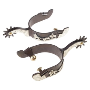LAIQIEN Mild Steel Horse Boot Spur Decoration Western Cowboy Horse Spur Competition Equipments for Men and Women Enduring