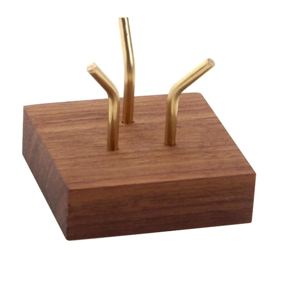 LAIQIEN Mineral Specimen Rack Sophisticated Wood Display Stand for Crystals Fossils and Collectibles Rock Collection Holder